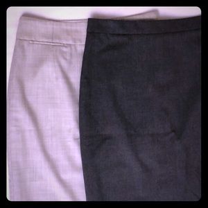 2 x J. Crew grey pencil skirt bundle. Size 0.